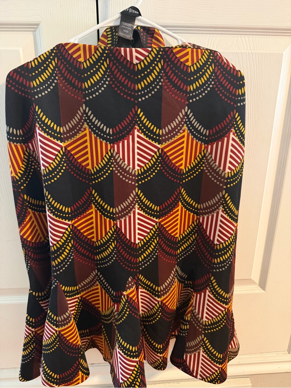 Ashley Stewart Multicolor Geometric Print Skirt